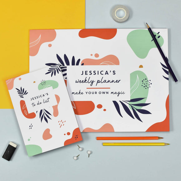 Personalised Tropical Stationery Set