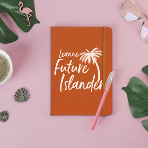 White Future Islander Orange Notebook
