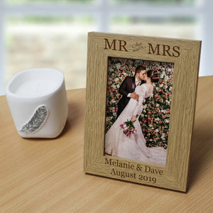 Mr & Mrs Wooden 6x4 Frame