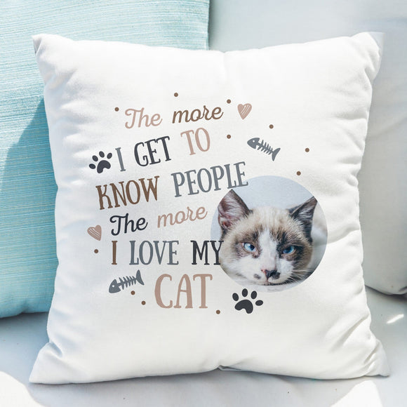 I Love My Cat Photo Upload Cushion