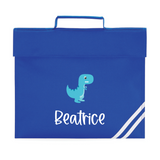 Personalised Dinosaur School Book Bag