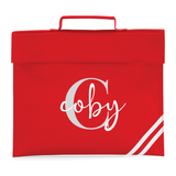 Personalised School Book Bag with Name and Initial