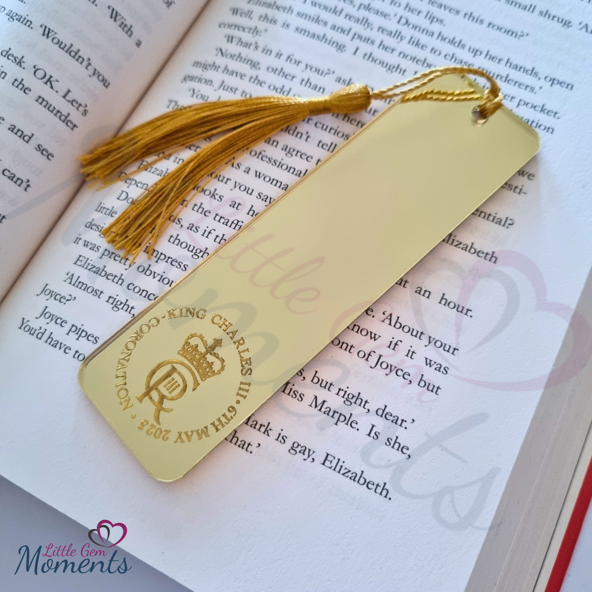Branded Coronation Book Markers
