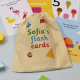 First Steps Flash Cards in Personalised Keepsake Bag