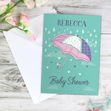 Personalised Umbrella Baby Shower Card