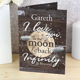 Personalised Love To The Moon & Infinity Card