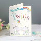 New Baby Twins Elephant Card