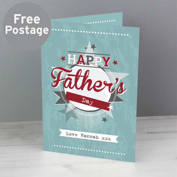 Personalised 50's Retro Occasion Card Father's Day Main Image