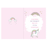 Pink Unicorn Card Inner