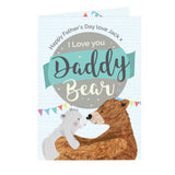 Personalised I Love You Daddy Bear Father's Day Card 3