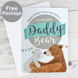 Personalised I Love You Daddy Bear Father's Day Card 2