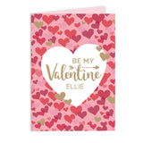 Personalised Valentine's Confetti Hearts Card