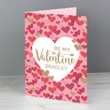 Personalised Valentine's Confetti Hearts Card