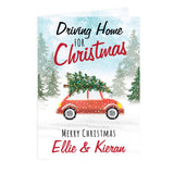 Personalised Driving Home for Christmas Card