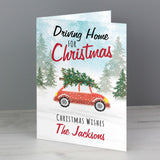 Personalised Driving Home for Christmas Card