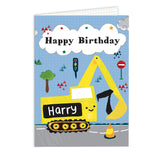 Personalised Digger Birthday Card 7