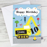 Personalised Digger Birthday Card 10