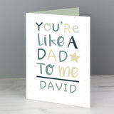Personalised Like A Dad to Me Father's Day Card Lifestyle David
