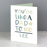Personalised Like a Dad To Me Father's Day Card Lifestyle Lee