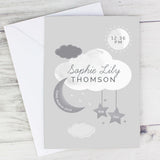 Personalised New Baby Moon and Stars Card