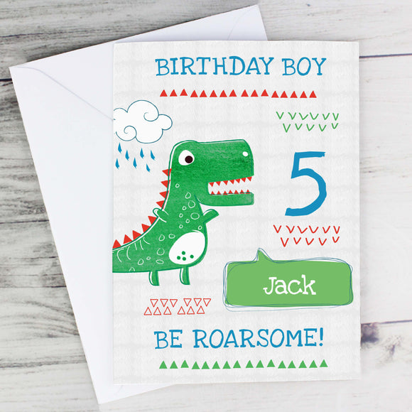 Personalised Be Roarsome Birthday Card Main Image