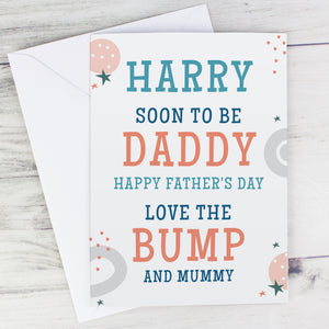 Personalised From the Bump Father's Day Card