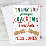 Personalised Cracking Teacher Card