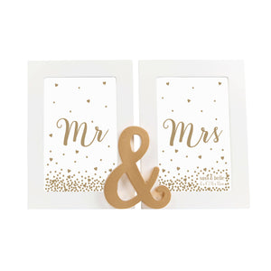 Mr and Mrs Double Photo Frame