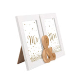 Mr and Mrs Double Photo Frame Side View