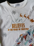Personalised "Magic of Christmas" Pyjamas - Children & Adults Sizes