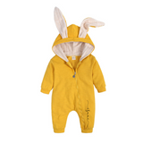 Personalised Easter Bunny Ear Playsuit. All-in-one Baby Romper. Perfect for Baby's First Easter.