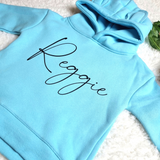 Personalised Kids Tales Unisex Teddy Bear Hoodie with Ears. Multiple colours available.