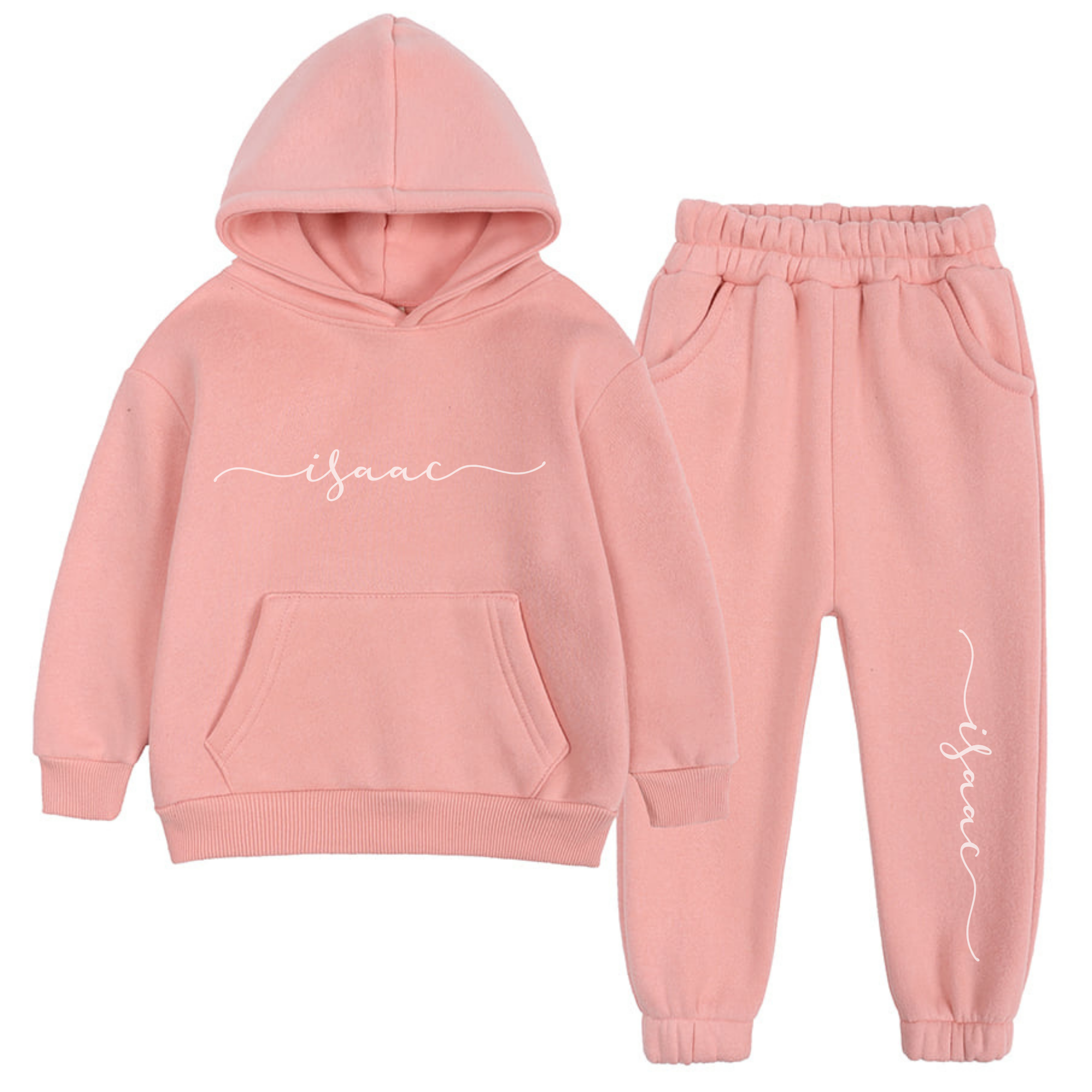 Personalised Thick Fleece Kids Tracksuit. Kids Cosy Tracksuit