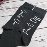 Men's Cheeky Black Socks - "Socks On...Pants Off"