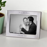 Personalised Silver Plated 6x4 Landscape Photo Frame