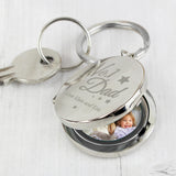 Personalised No.1 Dad Photo Key Ring Open