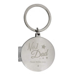 Personalised No.1 Dad Photo Key Ring Front with White Background