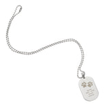 Personalised Pawprints Stainless Steel Dog Tag Necklace