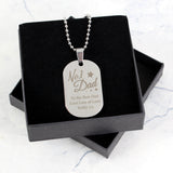 Personalised No.1 Dad Dog Tag Necklace in Gift Box