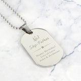 Personalised No.1 Step-dad Dog Tag Necklace