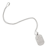 Personalised "No.1" Dog Tag Necklace zoomed out, full chain