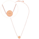 Personalised Any Name Rose Gold Tone Disc Necklace