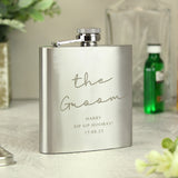 Personalised Message Wedding Party Hip Flask