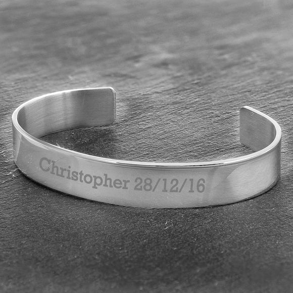 Personalised Stainless Steel Bangle