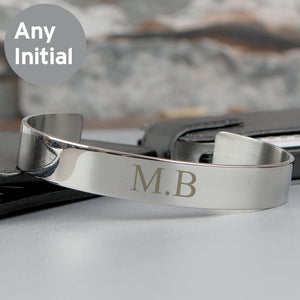 Personalised Initial Stainless Steel Bangle