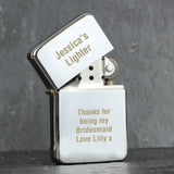 Personalised Name Silver Lighter
