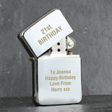 Personalised Big Birthday Silver Lighter