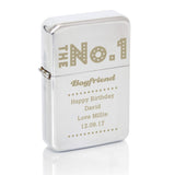 Personalised 'The No.1' Silver Lighter Boyfriend