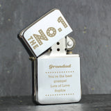Personalised 'The No.1' Silver Lighter Grandad