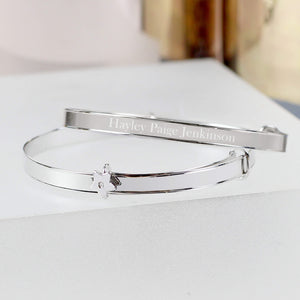 Personalised Silver Christening Bracelet